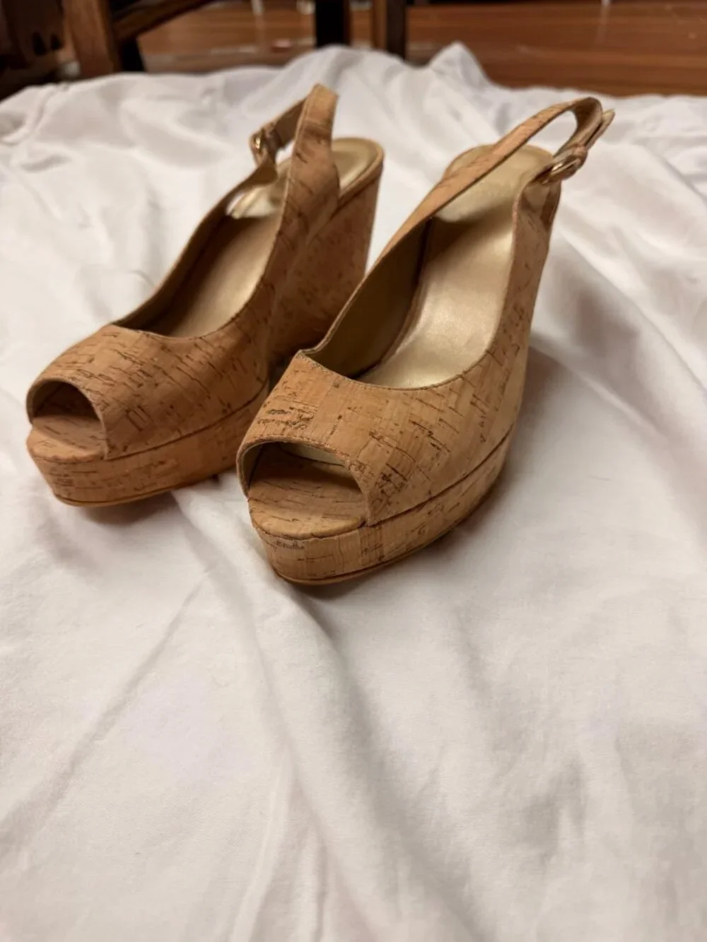 Stuart Weitzman Jean wedges Cork 9.5 - Picture 2 of 10